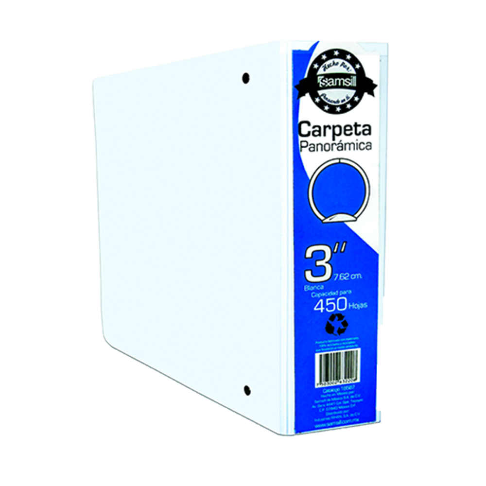 CARPETA DE ARGOLLA VINIL 3 O CARTA BLANCO SAMSILL 18587 (L)