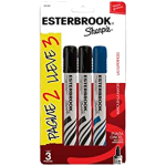 MARCADOR PERMANENTE CINCEL NEGRO 2 MAS 1 ESTERBROOK BLISTER 1871207 NEWELL