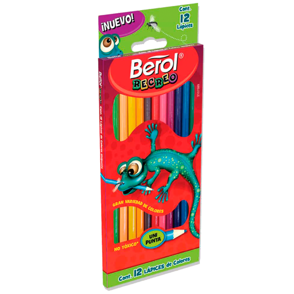 COLORES LARGOS REDONDOS C/12 BEROL CAJA 2107589 NEWELL
