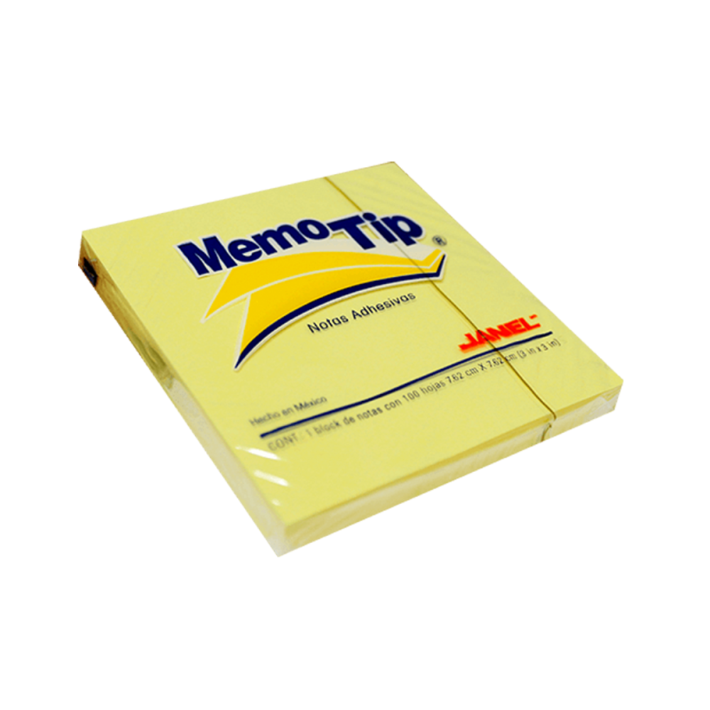 NOTA ADHESIVA 3 X 3 MEMO TIP (100 HOJAS)  AMARILLO