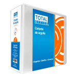CARPETA DE ARGOLLA VINIL 4 D CARTA BLANCO TOTAL OFFICE TOCAD-4