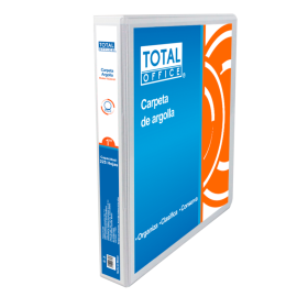 CARPETA DE ARGOLLA VINIL 1 O CARTA BLANCO TOTAL OFFICE TOCAO-01