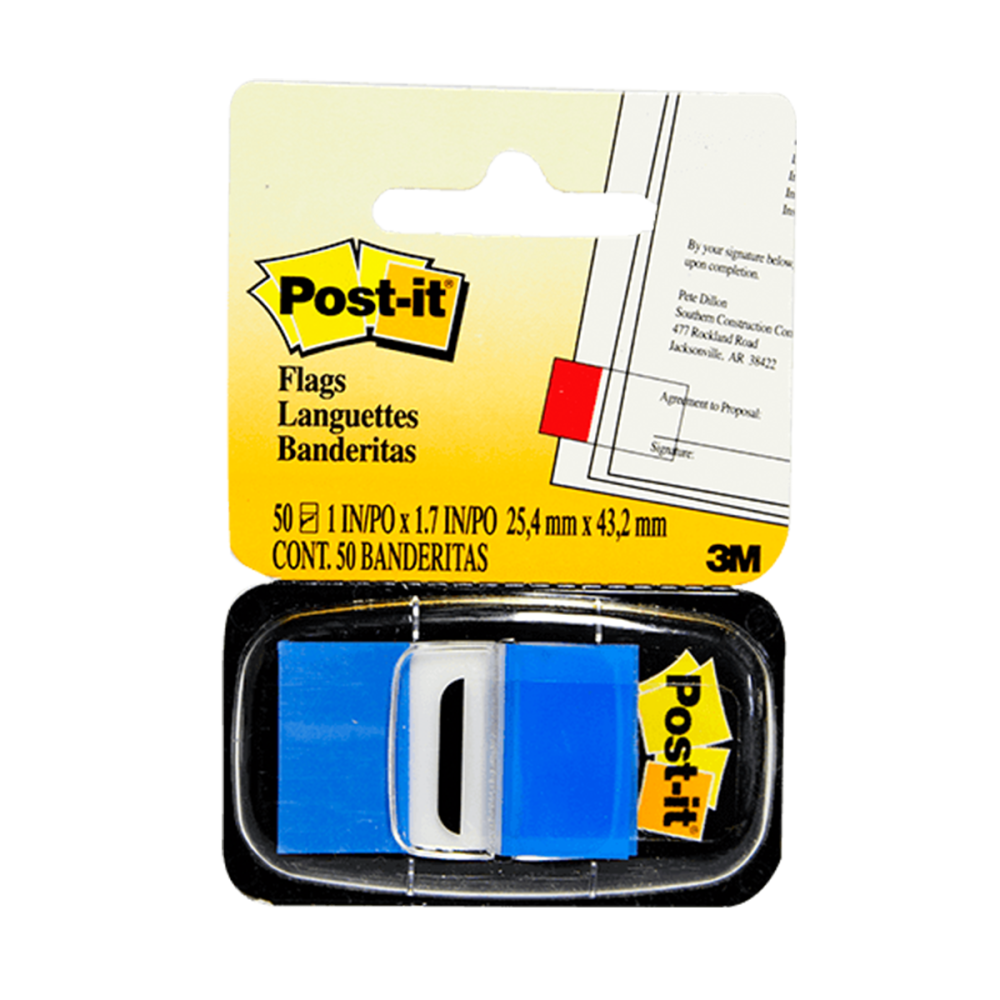 NOTA ADHESIVA BANDERITAS #680-2 AZUL C/50 3M