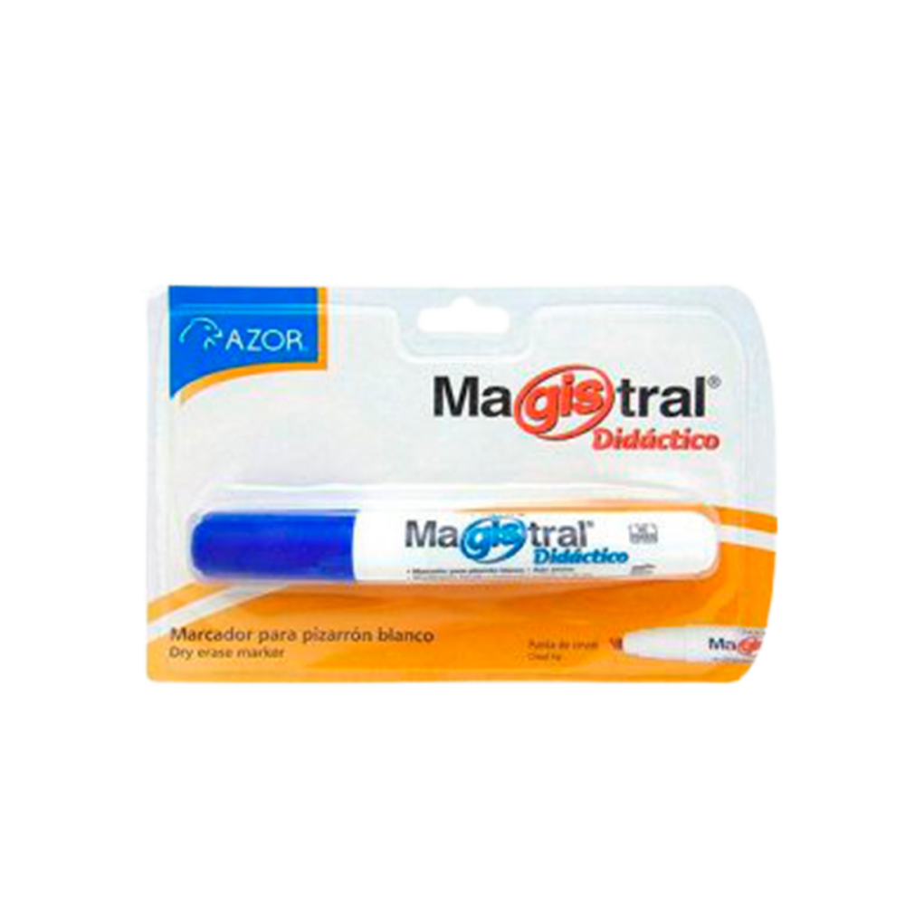 MARCADOR P/PIZARRON AZUL DIDACTICO MAGISTRAL BLISTER 301.8351AZ AZOR