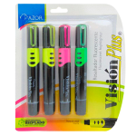 MARCA TEXTOS GRUESO SURTIDO BASICO C/4 VISION PLUS BLISTER 301.2604AM AZOR