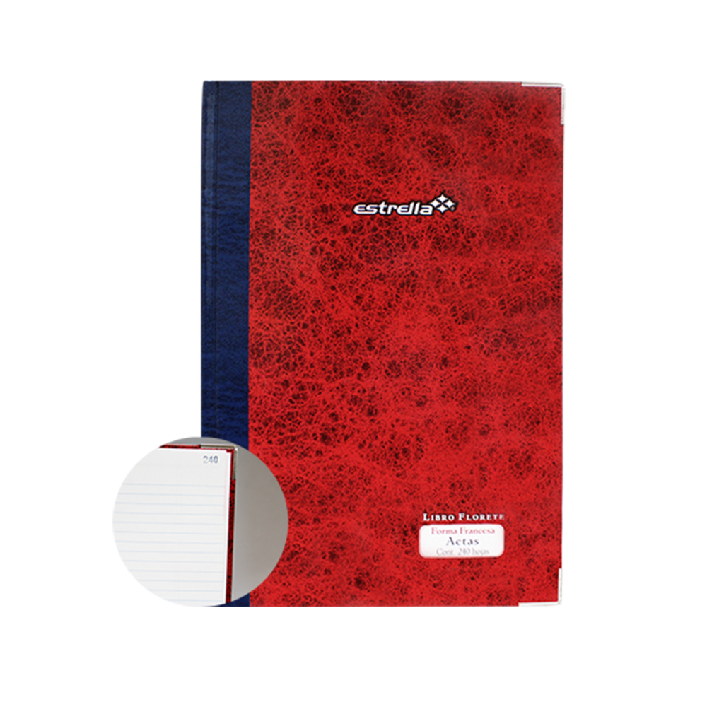 LIBRO ACTAS 240 HJS FLORETE ESTRELLA 115 (L)
