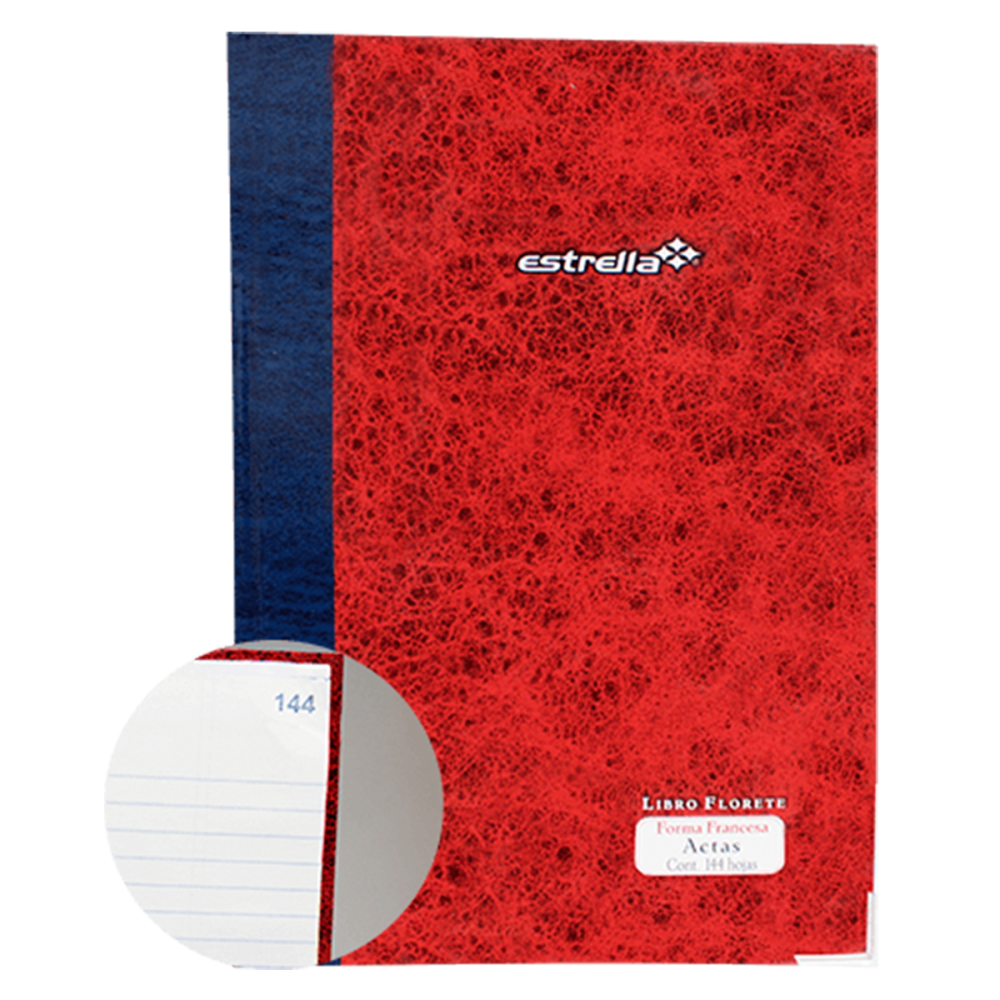 LIBRO ACTAS 144 HJS FLORETE ESTRELLA 113