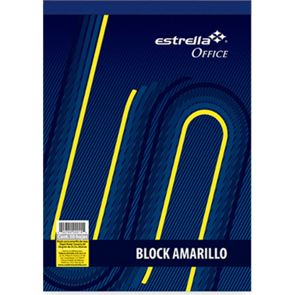 BLOCK CARTA 50 H. RAYA AMARILLO ESTRELLA MOD 15