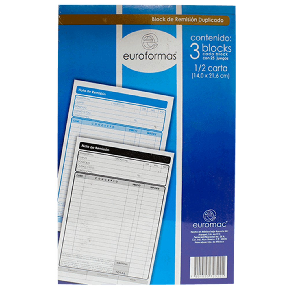 BLOCK REMISION 1/2 ORIGINAL 45 HJS EUROFORMAS PC ER0130 ARPAPEL