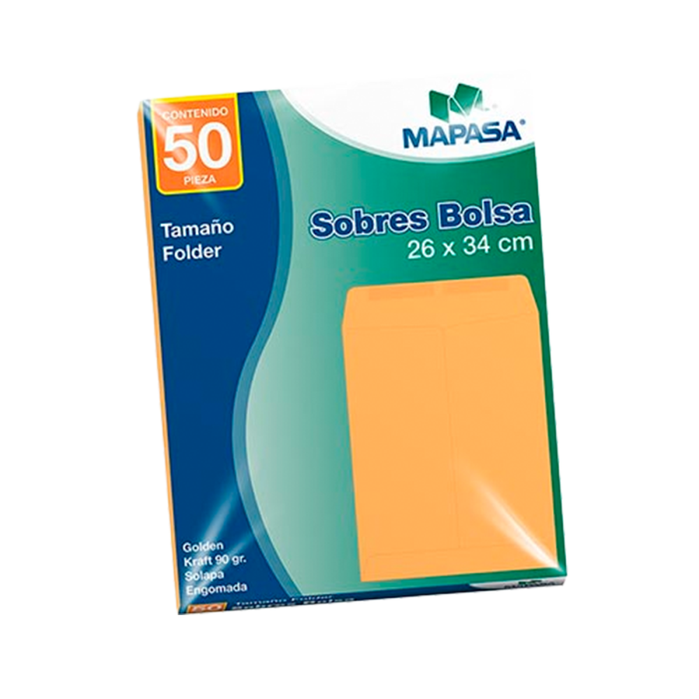 SOBRE BOLSA LEGAL 26 X 34 90GM SOLAPA ENG. IA0317