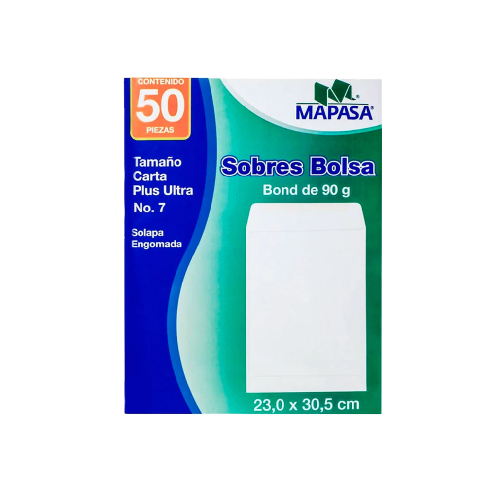 SOBRE BLANCO T/CARTA 23X30.5 MAPASA S/ENG. IA0312 (L)