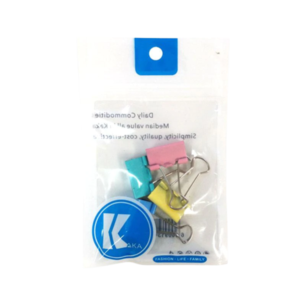 SUJETADORES DE PAPEL 1 25 MM C/4 BOLSA ITRADE KA-6059
